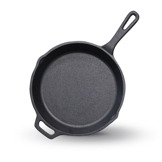 Kichera Cast Iron Evening Snacks Combo | 9-Pit Paniyaram Pan & 10” Cast Iron Skillet + Free Tadka Pan