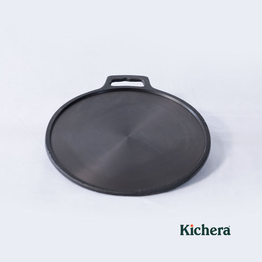 Kichera Cast Iron Breakfast Combo | Cast Iron Appam Pan & 11” Dosa Tawa + Free Tadka Pan