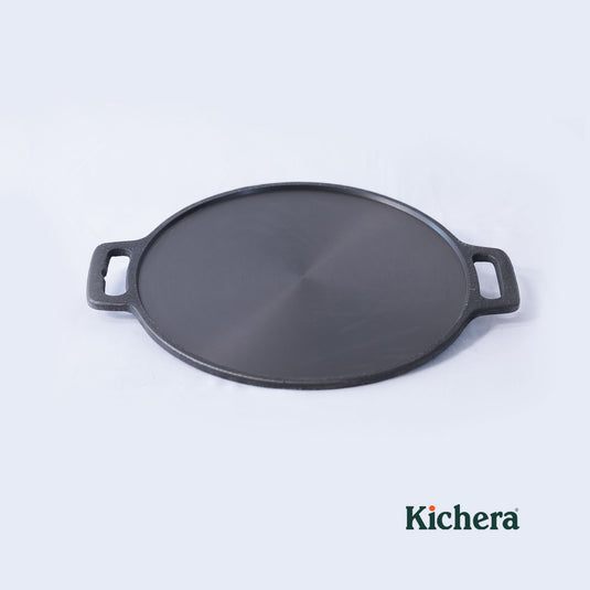 Kichera Cast Iron Breakfast Combo | Cast Iron Appam Pan & 12” Dosa Tawa + Free Tadka Pan