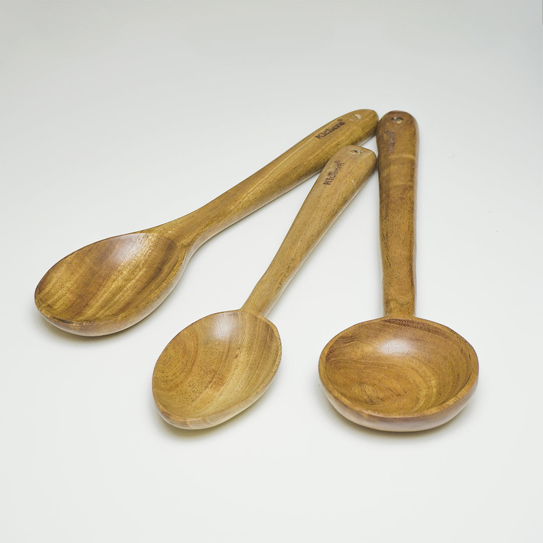 Kichera Natural Wooden Kitchen Utensil Set of 8