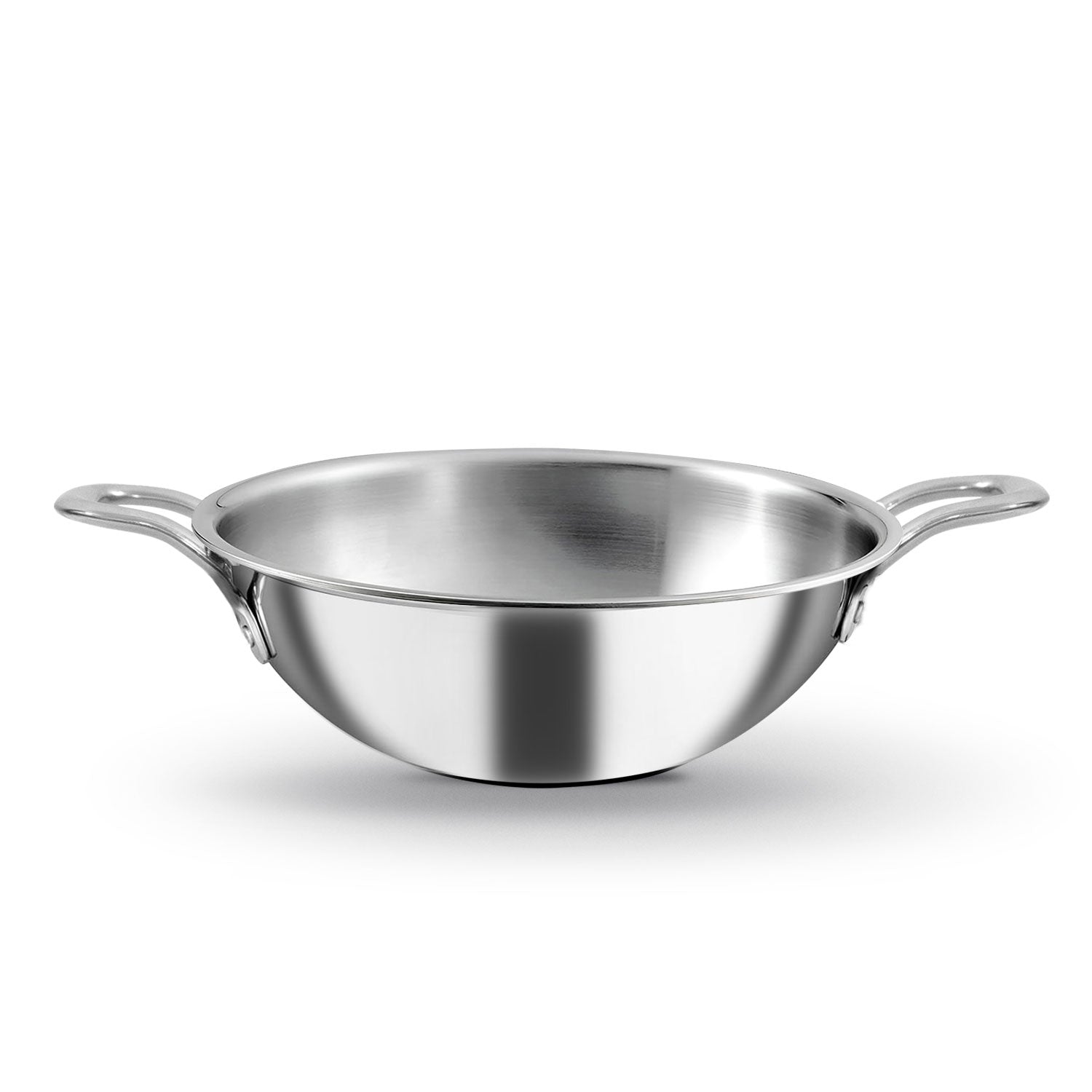 Kichera Triply Stainless Steel Kadai – Without Lid