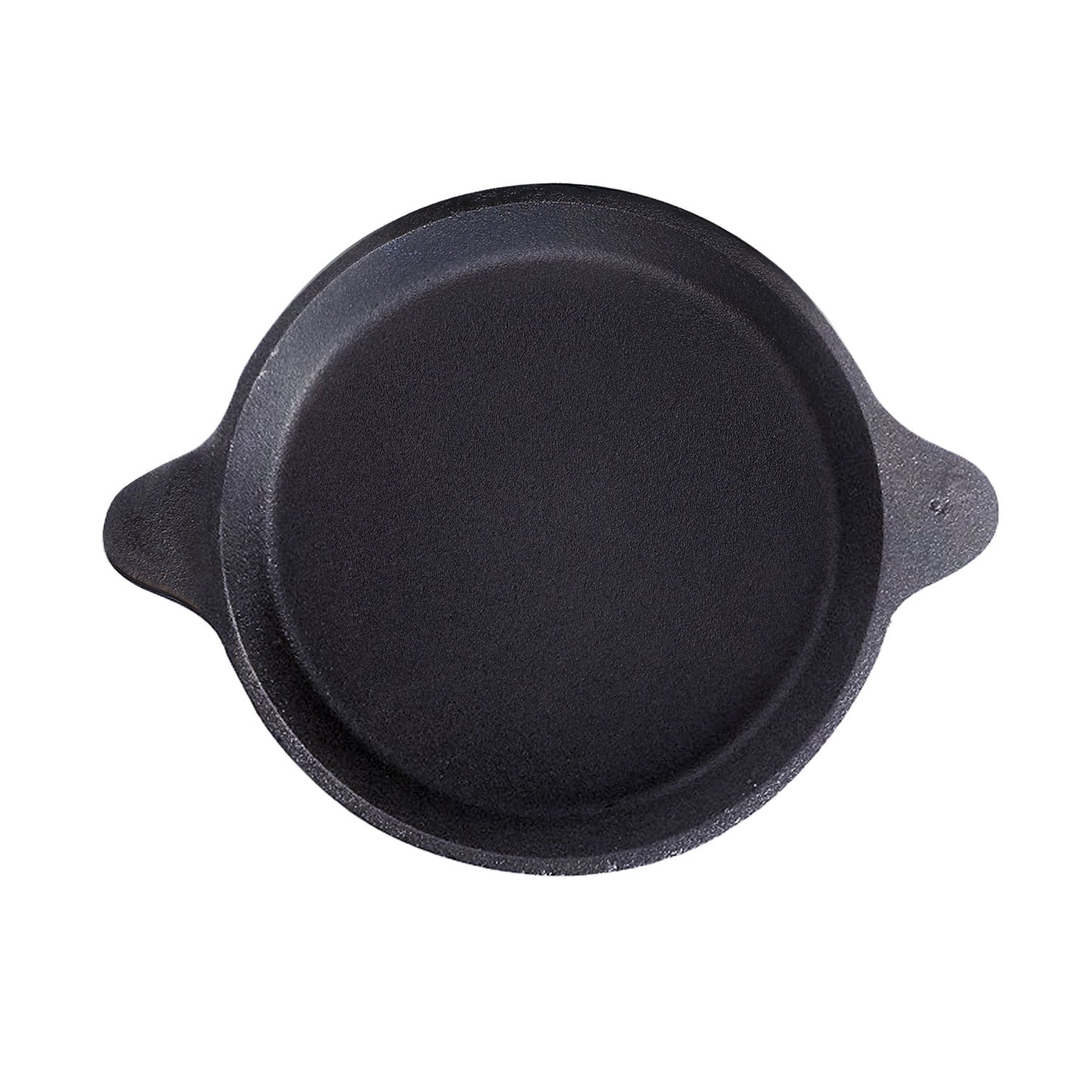 Kichera Pre-seasoned Cast Iron Fish Fry Pan – Naturally Non-Stick, Induction Base Fish Tawa | Best Non Toxic Cookware for Health