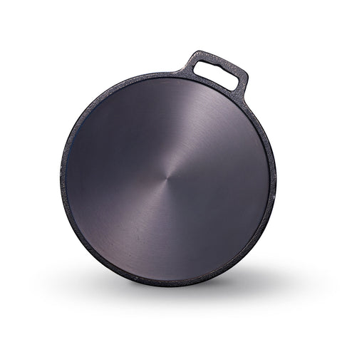 Kichera Pre-Seasoned Cast Iron Dosa Tawa | 11 Inch Single Handle