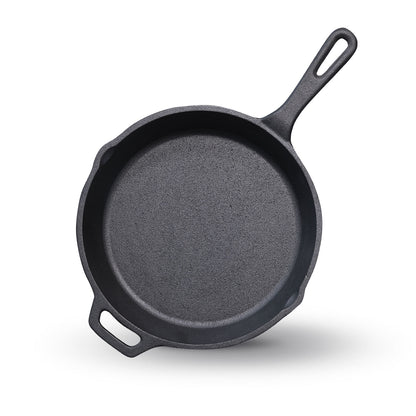 Pre-Seasoned Cast Iron Skillet 10 Inch – Naturally Non-Stick, Induction Base Frying Pan for Healthy Cooking