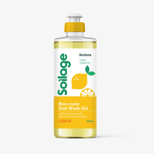 Soilage Organic Dishwash Liquid 500ml | Non Toxic Cookware Cleaner | Natural, Plant-Based, Eco-Friendly Sweet Orange Dish Gel | Baby & Pet Safe