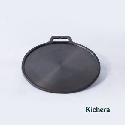 Pre-Seasoned Cast Iron Dosa Tawa | 11 Inch, Single Handle, Naturally Non-Stick & Induction Compatible