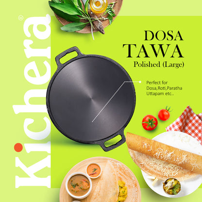 Kichera Ramadan Combo Offer | Cast Iron Kadai + Pathiri Tawa(Dosa Tawa)+ Triply Wok Pan + FREE Iron Thadka Pan