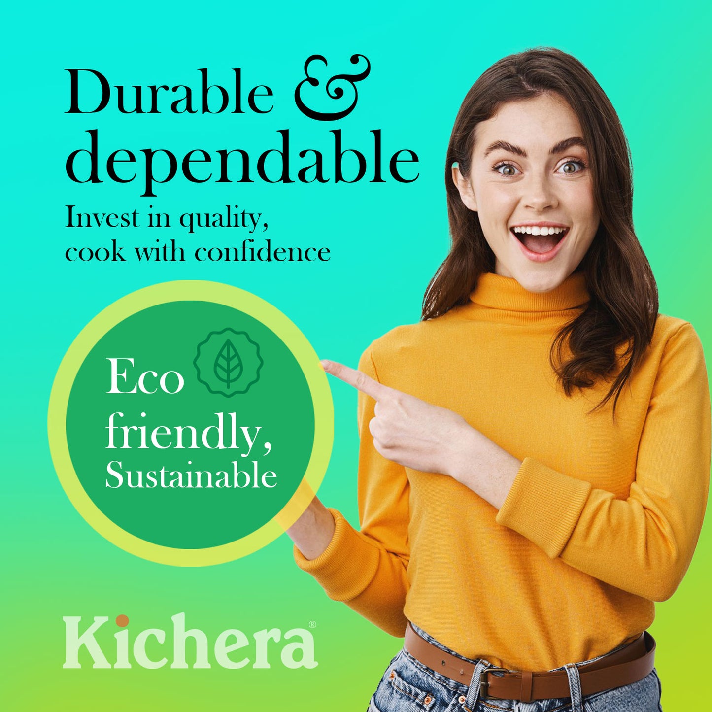 Kichera 11 Inch Pure Iron Wok with Wooden Handle |  Durable & Gas Stove Compatible