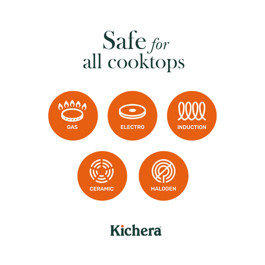 Kichera 2-in-1 Cast Iron Grill & Griddle Pan 10-Inch | Reversible Tawa for Dosa, BBQ & More | Pre-Seasoned, Non-Toxic, No Coating