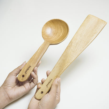 Kichera Natural Wooden Kitchen Utensil Set of 8