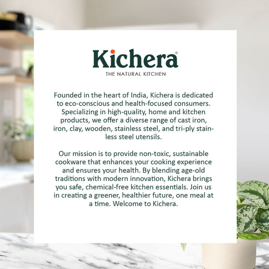 Kichera Triply Stainless Steel Kadai with lid