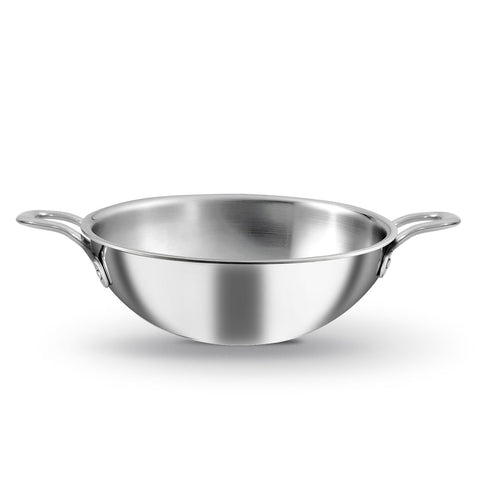 Kichera Triply Stainless Steel Kadai – Without Lid