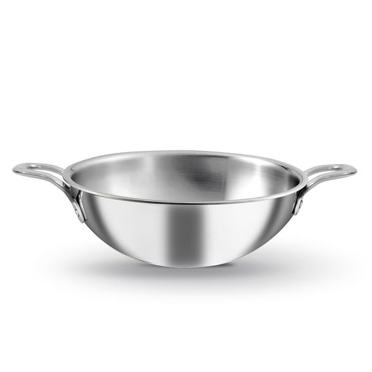 Kichera Triply Stainless Steel Kadai Without lid