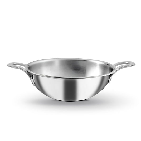 Kichera Triply Stainless Steel Kadai Without lid