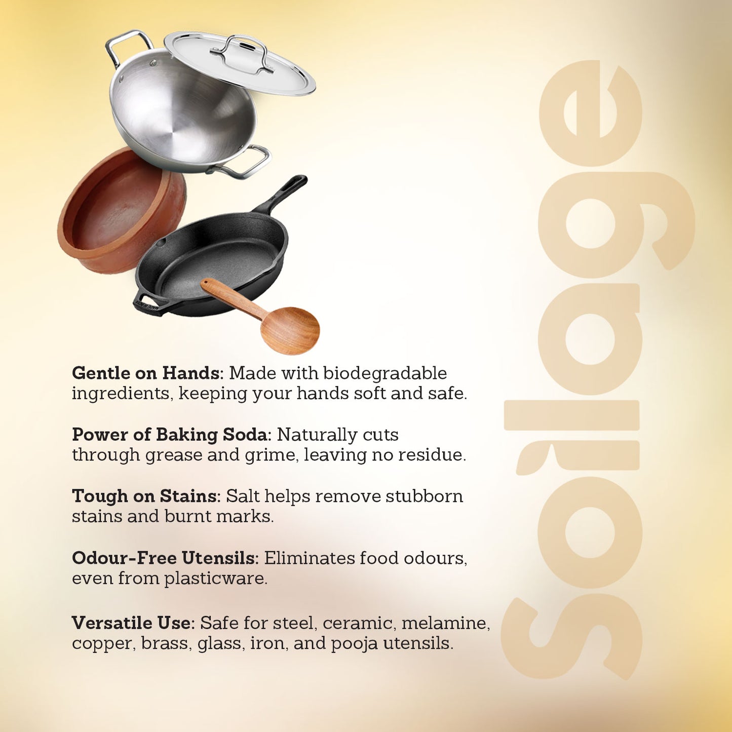 Soilage Best Organic Dishwash Liquid Gel Sweet Orange 500ml & 2L Combo | Natural & Non-Toxic | Plant-Based with Baking Soda, Salt & Citric | Eco-Friendly | Tough on Grease, Gentle on Hands | Baby & Pet Safe