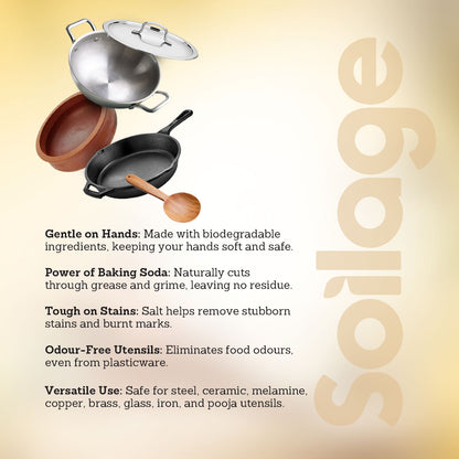 Soilage Best Organic Dishwash Liquid Gel Sweet Orange 500ml & 2L Combo | Natural & Non-Toxic | Plant-Based with Baking Soda, Salt & Citric | Eco-Friendly | Tough on Grease, Gentle on Hands | Baby & Pet Safe