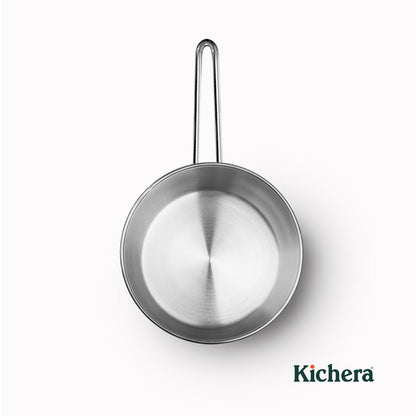 Triply Stainless Steel Fry Pan without Lid – Kichera Non Toxic Cookware for Induction & Gas