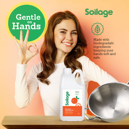 Soilage Best Organic Dishwash Liquid Gel Sweet Orange 500ml & 2L Combo | Natural & Non-Toxic | Plant-Based with Baking Soda, Salt & Citric | Eco-Friendly | Tough on Grease, Gentle on Hands | Baby & Pet Safe