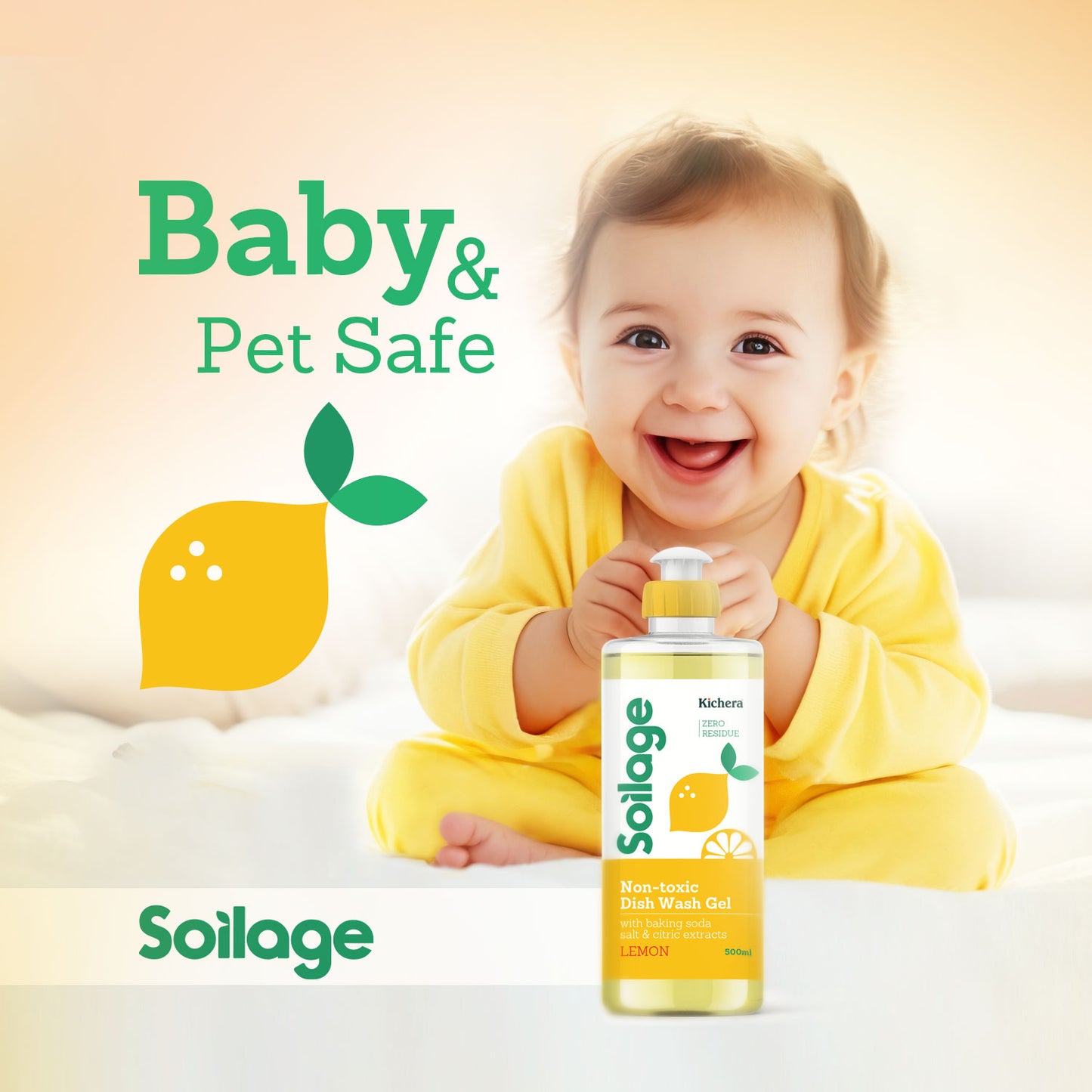 Soilage Best Organic Dishwash Liquid Gel Sweet Orange 500ml & 2L Combo | Natural & Non-Toxic | Plant-Based with Baking Soda, Salt & Citric | Eco-Friendly | Tough on Grease, Gentle on Hands | Baby & Pet Safe