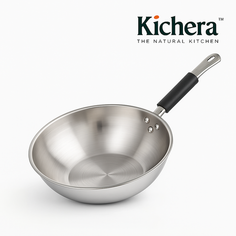 Kichera Triply Stainless Steel Wok (Chinese Kadai)