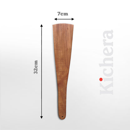 Kichera Natural Wooden Cooking Utensil Set – Spatula & Compact Ladle Combo for Stirring, Mixing & Serving