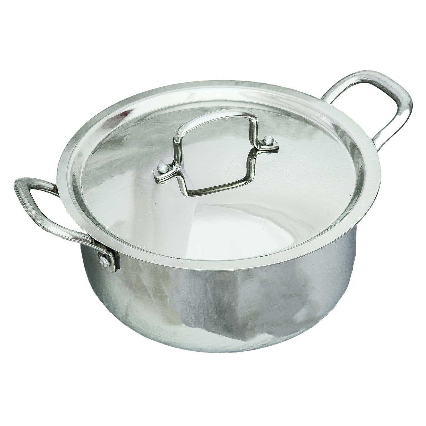 Kichera Triply Stainless Steel Stock Pot 5.5L with Lid | 24cm Induction Friendly Biryani Pot | Heavy Duty 3-Layer Casserole | 100% Toxin-Free Cookware