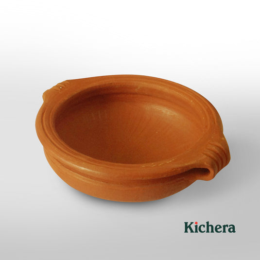 Kichera Unglazed Clay Pottery Mud Pot/Earthen Handi for Cooking & Serving