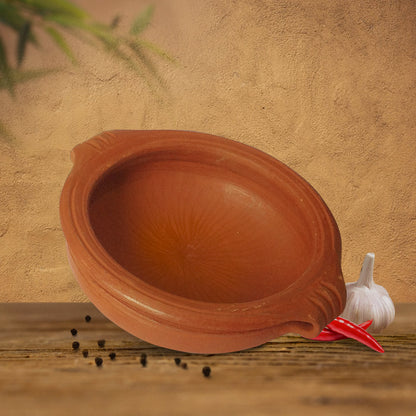 Kichera Unglazed Clay Pot | Natural Mud Pot/Earthen Handi for Cooking & Serving | Non Toxic Cookware | Best Cookware for Health