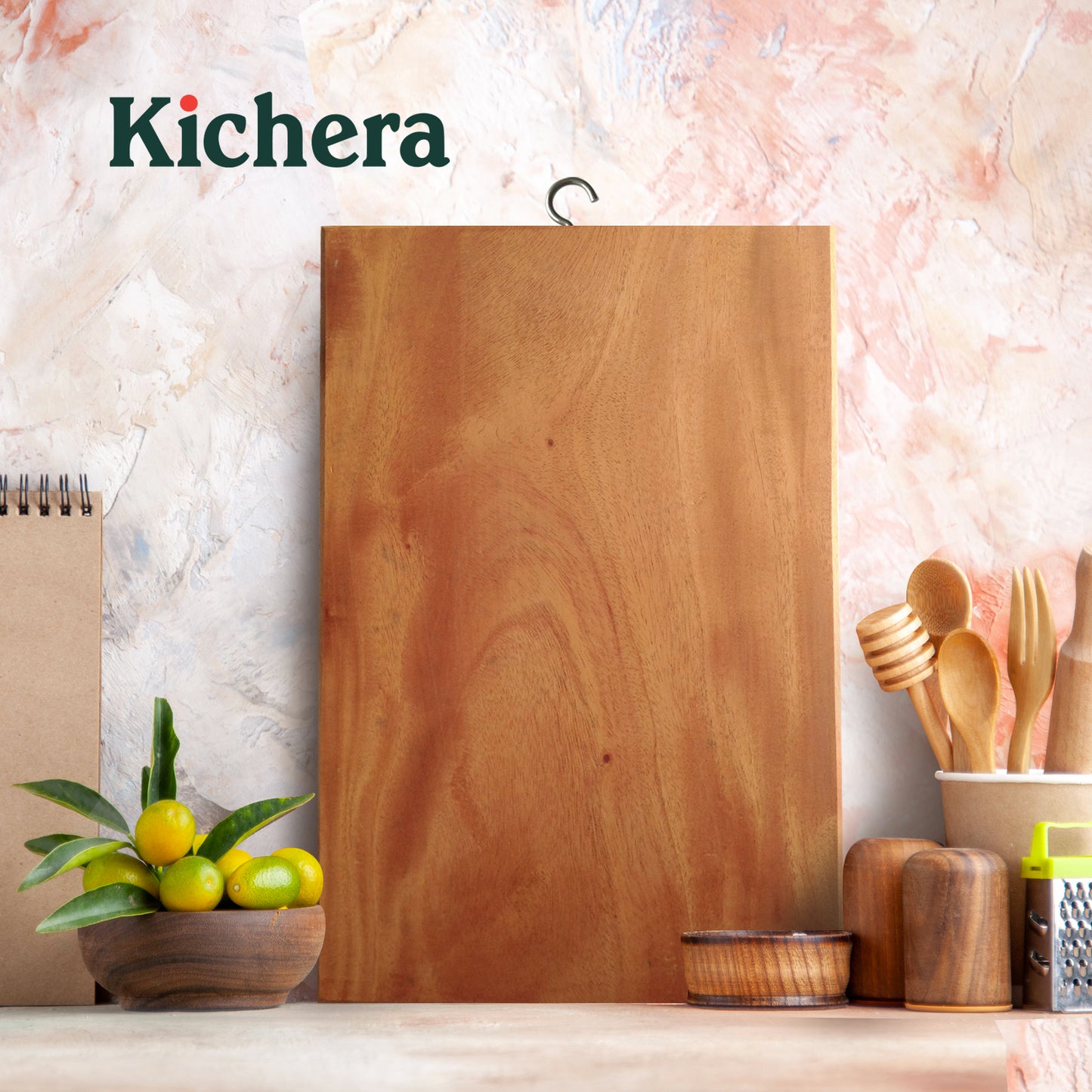 Kichera Wooden Chopping Board | Rectangle Cutting Board for Kitchen | Durable & Knife-Friendly