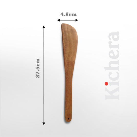 Kichera Wooden Combo of Spatula Compact Ladle Utensils for Cooking Stirring Mixing & Serving