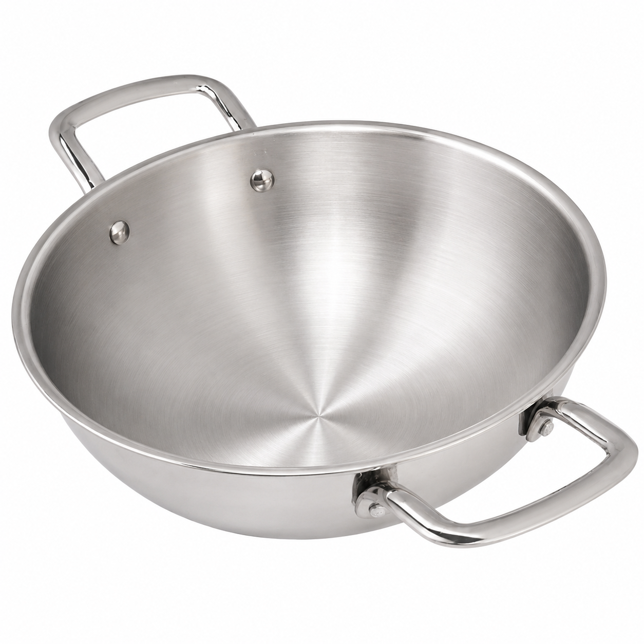 Onam Triply Combo – Triply Kadai (24cm with Lid), Triply Fry Pan (24cm) & Triply Sauce Pan (18cm with Lid) + Free Triply Thadka Pan