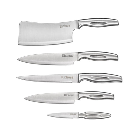 Kichera Stainless Steel Knife Set | 5-Piece Kitchen Essentials