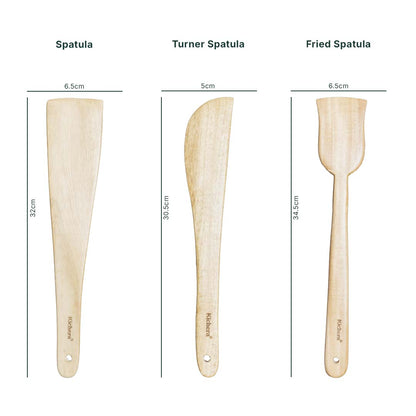 Kichera Natural Wooden Kitchen Utensil Set of 8